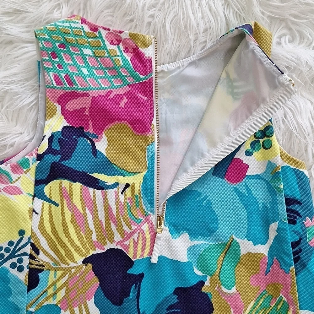 Crewcuts Drop Waist Ruffle Hem Dress in Seaside Floral